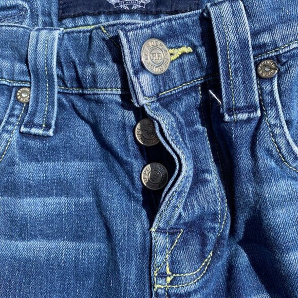 Vintage Rock & Republic Y2K Jean Size 30 Flared Low Rise Embroidered Button Fly - Picture 4 of 14